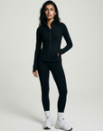 Nubyen Higher Dominion Capsule Sculpt Jacket women’s sculpting zip-up activewear jacket with contouring seams, high-compression fit, and luxury technical fabric