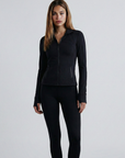 Nubyen Higher Dominion Capsule Sculpt Jacket women’s sculpting zip-up activewear jacket with contouring seams, high-compression fit, and luxury technical fabric