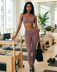 Nubyen I am prosperous Lleida High-Rise V-Wrap Legging women’s sculpting high-waisted leggings with V-wrap waistband and contour performance fabric.