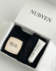 Mystery Gift Box by Nubyen – Exclusive self-care and wellness gift with premium beauty and apparel options. Perfect for pampering yourself or gifting to a friend. Choose from beauty, clothing, or mixed boxes, tailored to your size and preferences. Shop now for luxurious surprises!