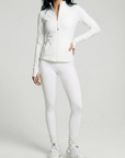 Nubyen Higher Dominion Capsule Sculpt Jacket women’s sculpting activewear jacket with contour fit, waist-cinching design, and premium technical performance fabric.