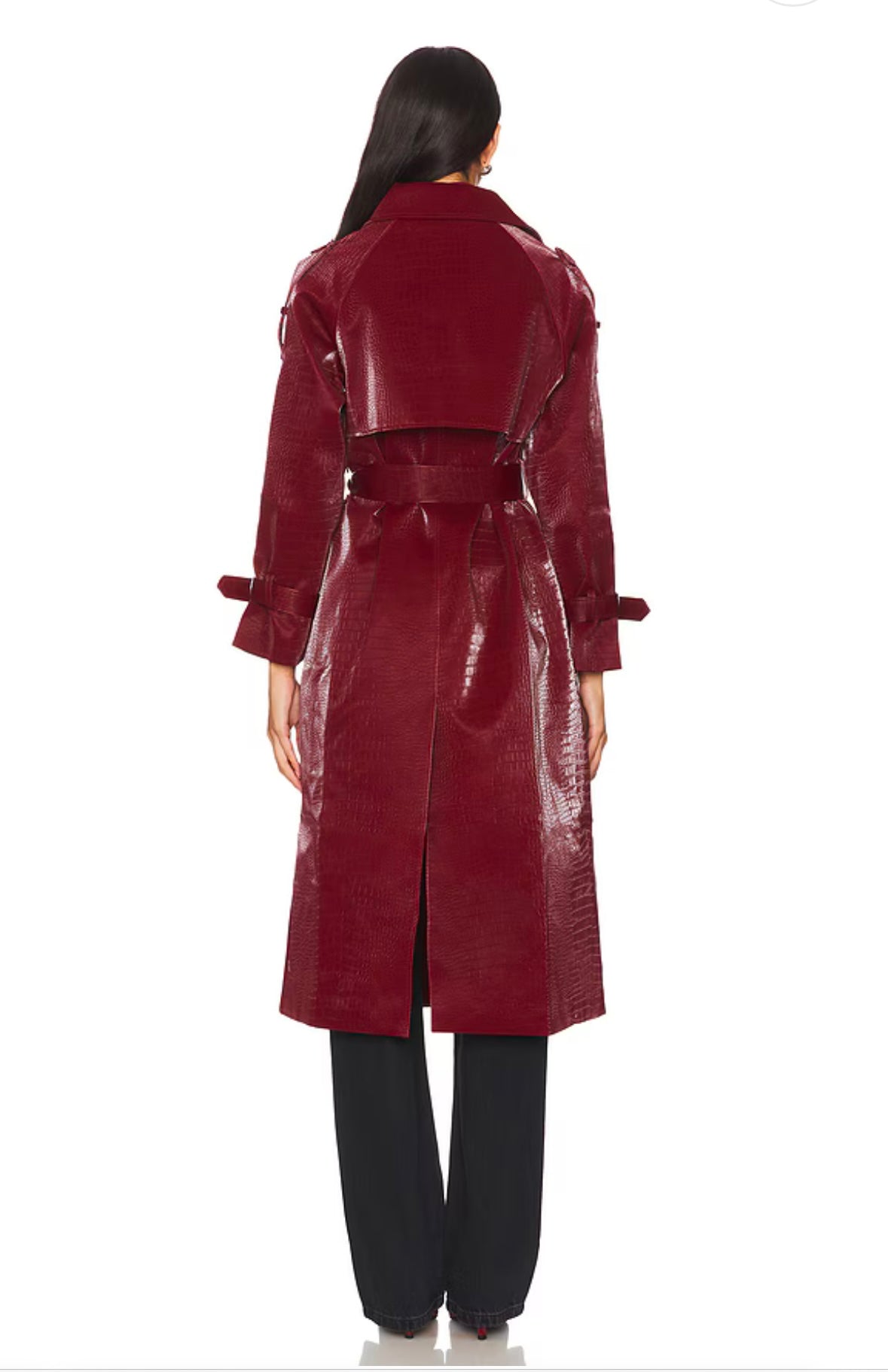 Sleepless in Seattle Trench Coat in Burgundy