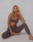 Nubyén Lleida High Rise Surplice Front V Wrap Legging is perfect for a flattering fit and elevated style. Designed with a high-rise waistband and surplice V front wrap, these leggings offer comfort and flexibility for both activewear and casual wear