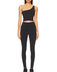 High-rise leggings in a soft, matte finish with a sculpting fit, designed to flatter and provide comfort. The Nubyen Palermo Stirrup leggings feature clean lines, a seamless waistband, and a sleek silhouette, perfect for workouts or everyday athleisure looks.