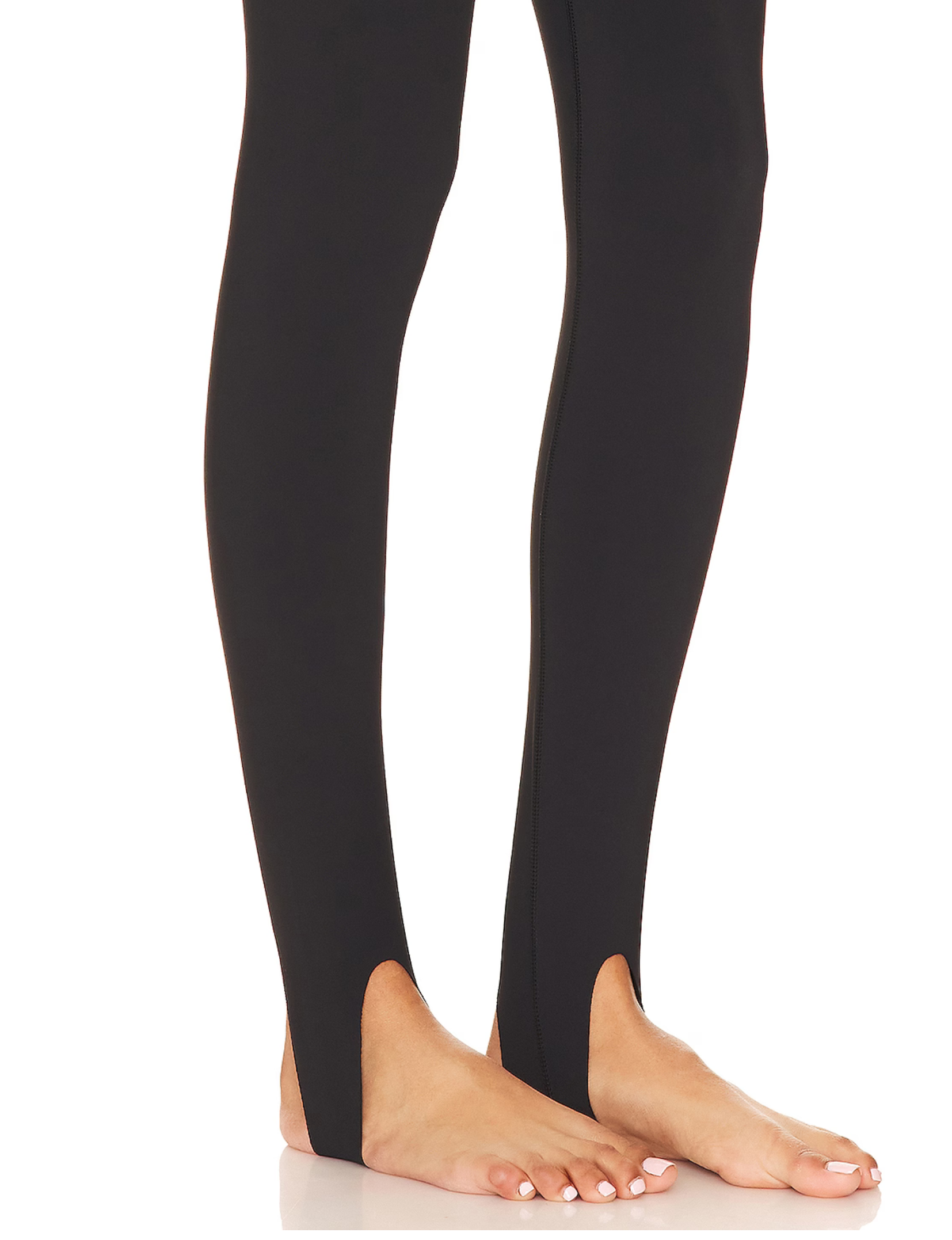 High-rise Stirrup leggings in a soft, matte finish with a sculpting fit, designed to flatter and provide comfort. The Nubyen Palermo leggings feature clean lines, a seamless waistband, and a sleek silhouette, perfect for workouts or everyday athleisure looks.