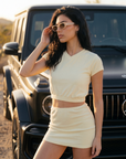 The Nubyen Higher Powers Skirt is a luxury women’s activewear and racket sports skirt designed with a sculpting high-waist silhouette, premium performance fabric, and elevated minimalist styling. Designed for tennis, padel, pilates, and refined everyday movement, the Higher Powers Skirt blends contemporary athletic elegance with functional comfort. The streamlined fit enhances movement while delivering a clean editorial aesthetic inspired by modern luxury sportswear and wellness fashion.