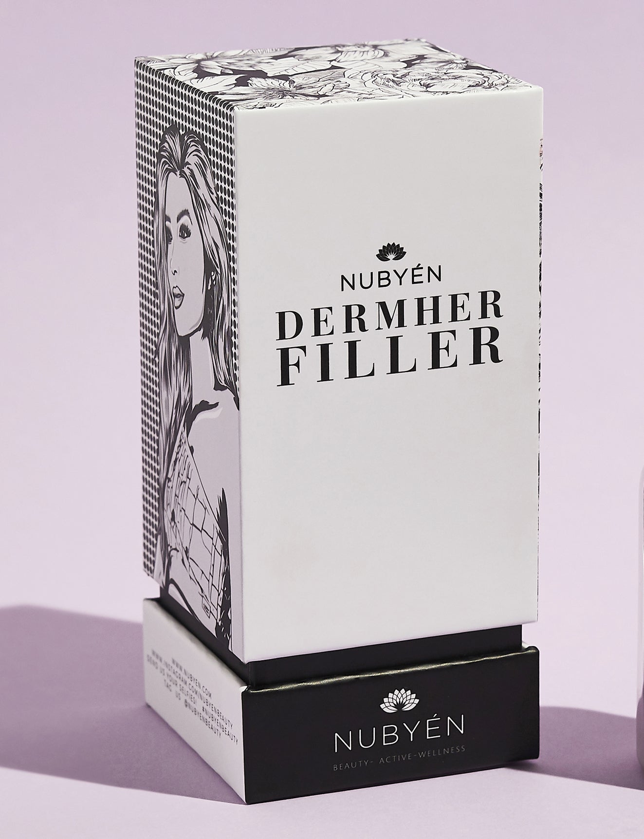 Nubyén Dermher Filler Skin Serum – Vegan alternative to injectable fillers with natural ingredients like Hyaluronic Acid, Reishi, and Melon to lift and brighten skin for a youthful glow.