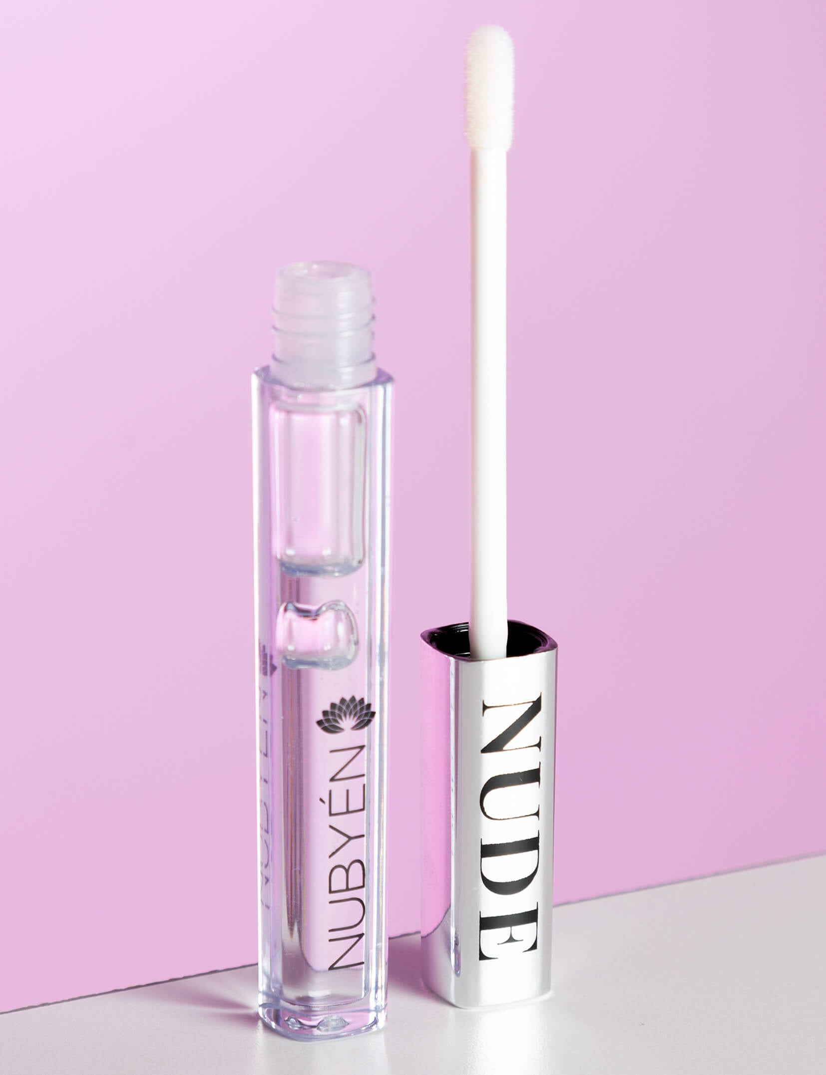 Nubyén Nude Lip Plumping Augmentation Gloss -best safe, reversible lip plumper and a natural alternative to fillers for fuller lips.