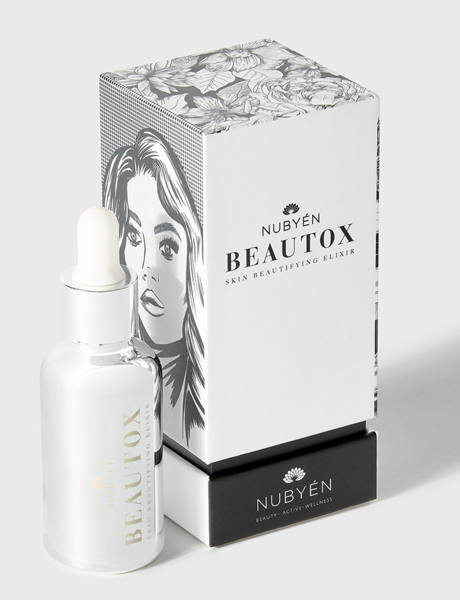 Beautox natural alternative to Botox, vegan skin enhancement serum with Niacinamide, adaptogen amino complexes, and recyclable glass packaging, designed for glowing, lifted skin. Suitable for all skin types.