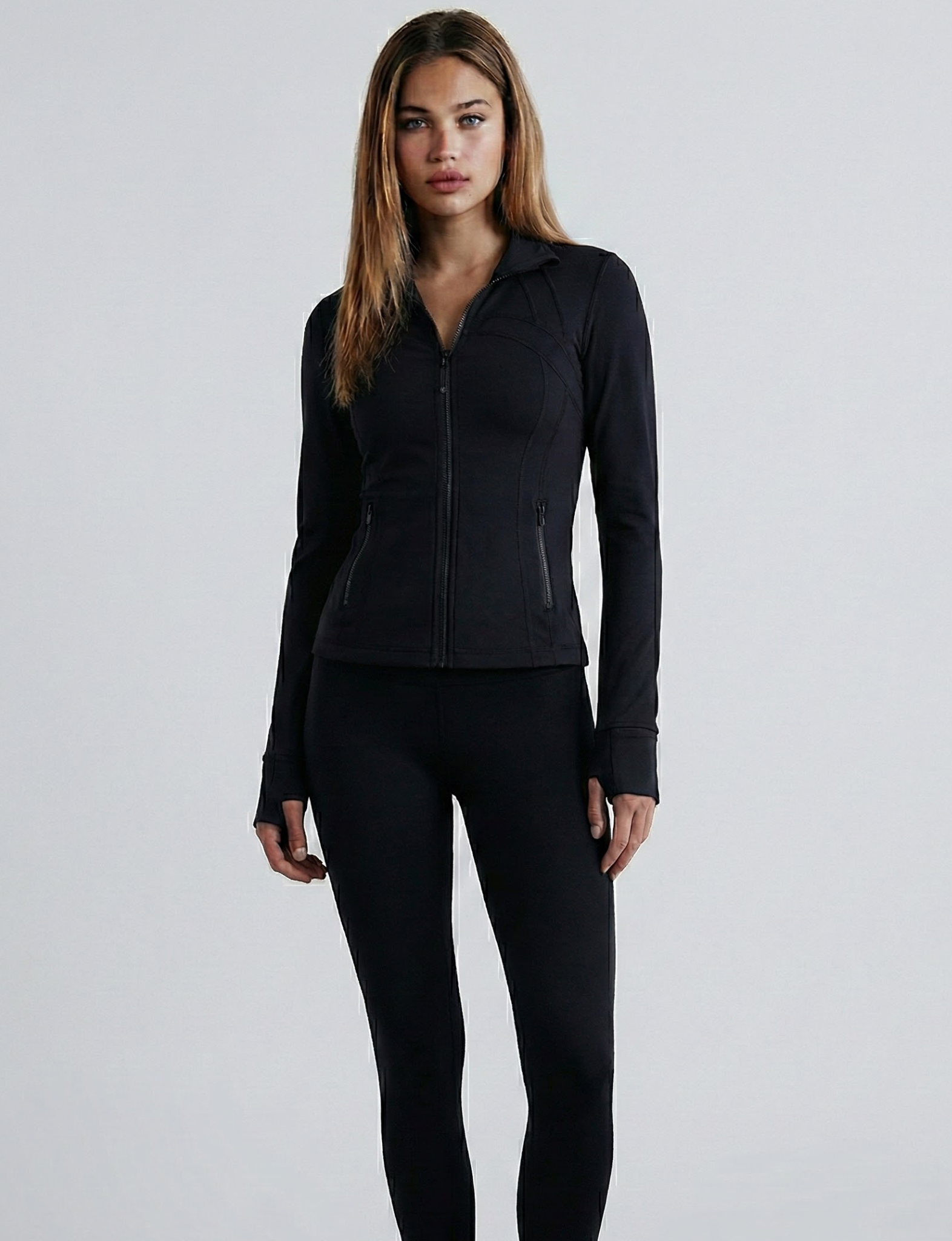 Nubyen Higher Dominion Capsule Sculpt Jacket  women’s sculpting zip-up activewear jacket with contouring seams, high-compression fit, and luxury technical fabric