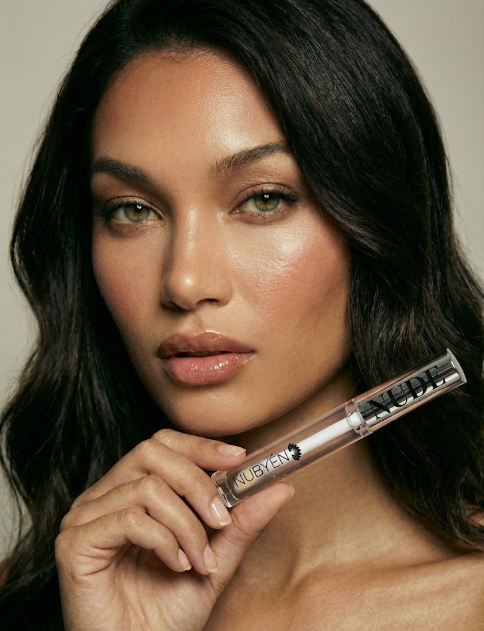 Nubyén Nude Lip Plumping Augmentation Gloss -best safe, reversible lip plumper and a natural alternative to fillers for fuller lips.