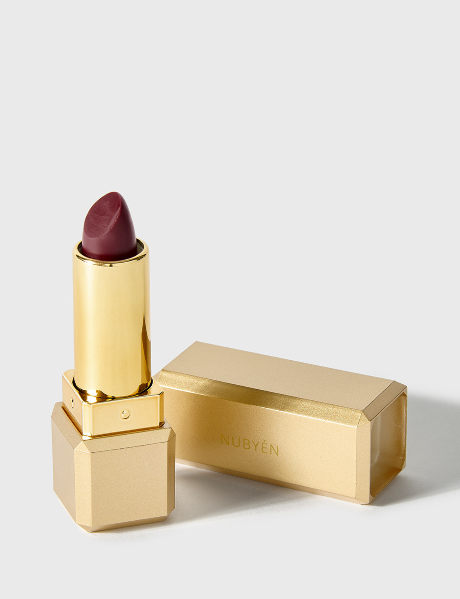 Nubyén Lip Prosperity Plumping Matte Lipstick – A luxurious matte lipstick that plumps, hydrates, and enhances lip volume naturally. Infused with nourishing ingredients like hyaluronic acid and cinnamon, it delivers bold, long-lasting color while keeping lips smooth and moisturized. 100% vegan, cruelty-free, and free from parabens and sulfates, this lipstick is perfect for fuller, healthier-looking lips. Created by medical professionals, it combines beauty and science for confident, radiant results