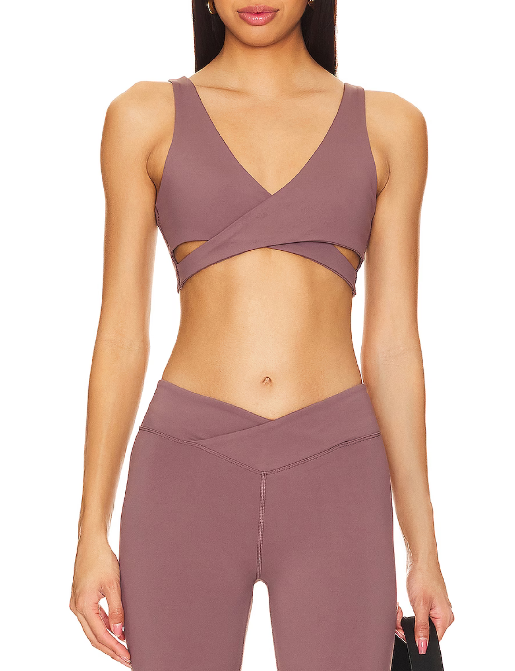 INIBUD Bralette for Women Summer Yoga Sports Ribbed Plunge Cami Bra  Seamless Triangle V Neck