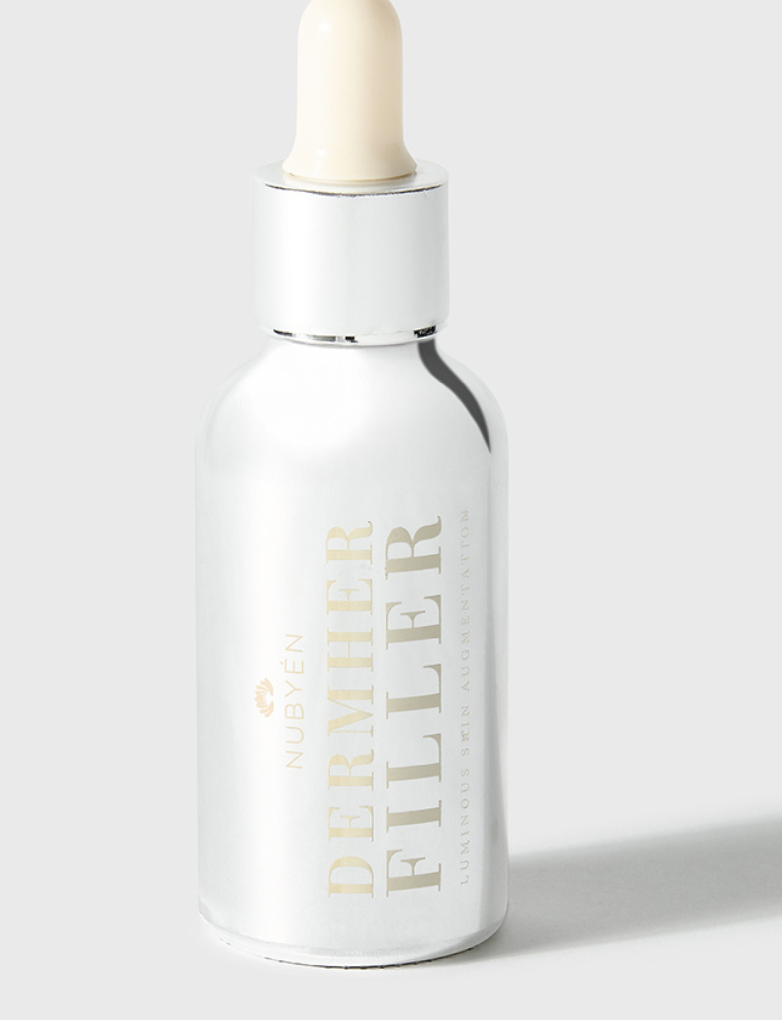 Nubyén Dermher Filler Skin Serum – Vegan alternative to injectable fillers with natural ingredients like Hyaluronic Acid, Reishi, and Melon to lift and brighten skin for a youthful glow.