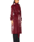 Sleepless in Seattle Trench Coat in Burgundy