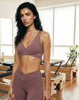 Nubyen I am prosperous  High-Rise V-Wrap Legging women’s sculpting high-waisted leggings with V-wrap waistband and contour performance fabric.