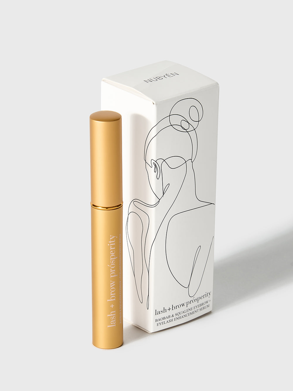 Rejuvenate and strengthen lashes and brows with Nubyén Lash + Brow Prosperity Growth Enhancer. This 100% natural serum combines Baobab, Olive Squalene, Tamanu, and Candlenut oils to repair and nourish hair follicles. Infused with rosemary and raspberry seed extracts, it rebuilds keratin bonds for fuller, thicker brows and lashes. Lightweight, fast-absorbing, and free from harsh chemicals, it's the perfect solution for safe and natural lash and brow enhancement. Pair with Restore Me Brow Pomade for ultimate 