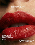 Nubyén Lip Prosperity Plumping Matte Lipstick – A luxurious matte lipstick that plumps, hydrates, and enhances lip volume naturally. Infused with nourishing ingredients like hyaluronic acid and cinnamon, it delivers bold, long-lasting color while keeping lips smooth and moisturized. 100% vegan, cruelty-free, and free from parabens and sulfates, this lipstick is perfect for fuller, healthier-looking lips. Created by medical professionals, it combines beauty and science for confident, radiant results