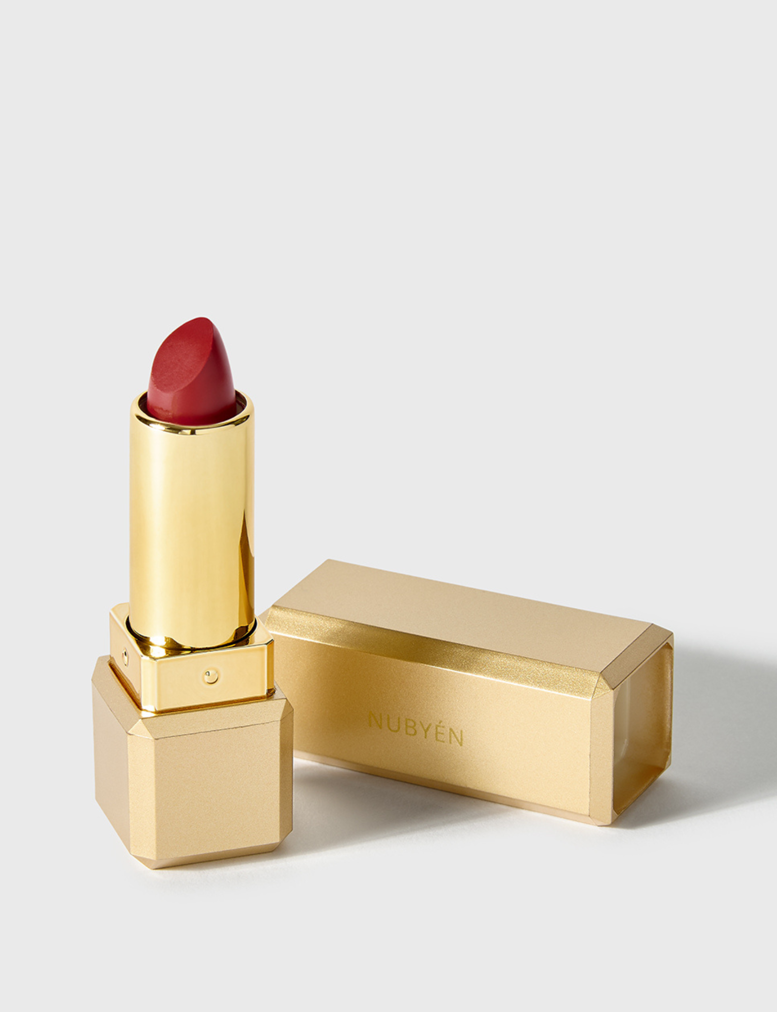 Nubyén Lip Prosperity Plumping Matte Lipstick – A luxurious matte lipstick that plumps, hydrates, and enhances lip volume naturally. Infused with nourishing ingredients like hyaluronic acid and cinnamon, it delivers bold, long-lasting color while keeping lips smooth and moisturized. 100% vegan, cruelty-free, and free from parabens and sulfates, this lipstick is perfect for fuller, healthier-looking lips. Created by medical professionals, it combines beauty and science for confident, radiant results