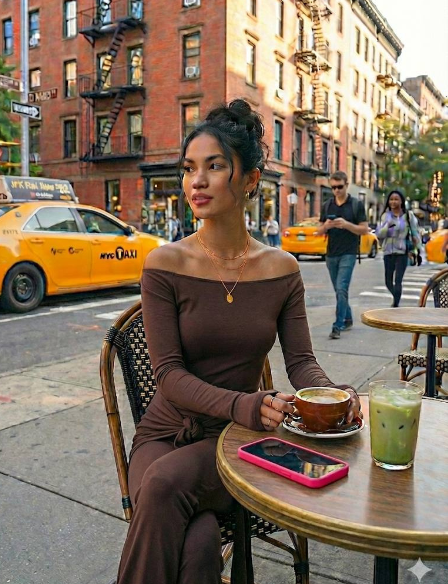 Romy Knit Pants in chocolate brown, featuring a high-waisted fit, soft knit fabric, and a front-tie detail for a stylish and comfortable look. Perfect for casual or elevated cozy outfits