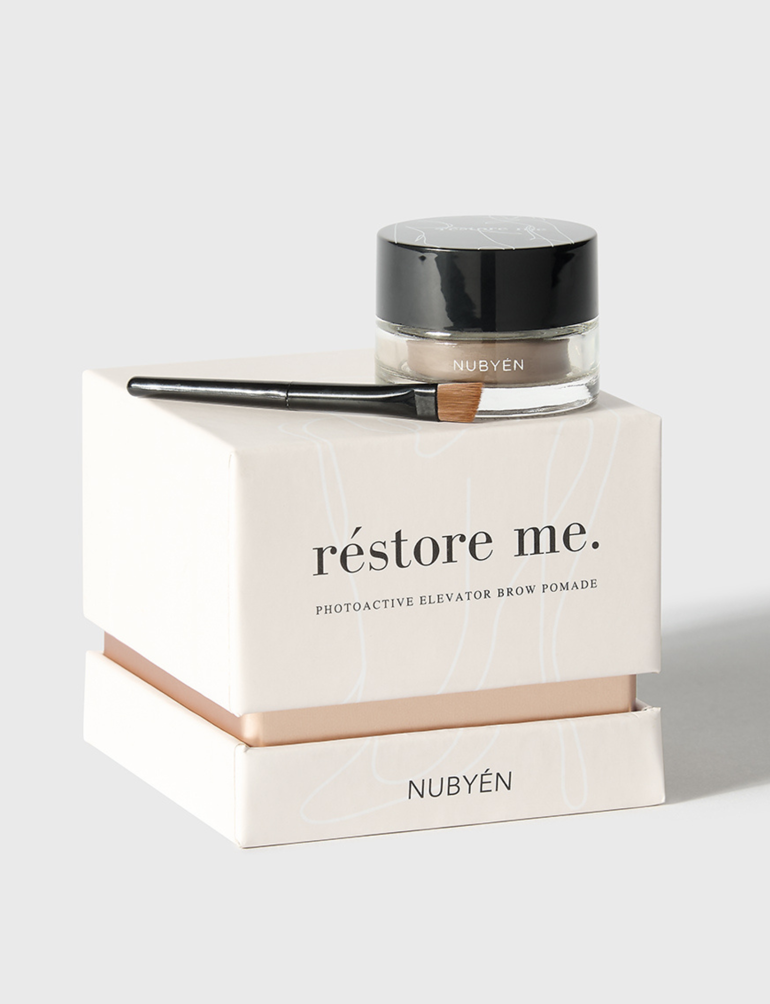 Nubyén Restore Me Photoactive Elevator Brow Pomade delivers perfectly sculpted, fuller-looking brows with a natural finish. Infused with photoactive technology, this lightweight, long-lasting pomade enhances brow shape and definition while nourishing with plant-based ingredients. Vegan, cruelty-free, and smudge-resistant for all-day wear. Achieve flawless brows effortlessly with this eco-friendly, skin-loving formula.