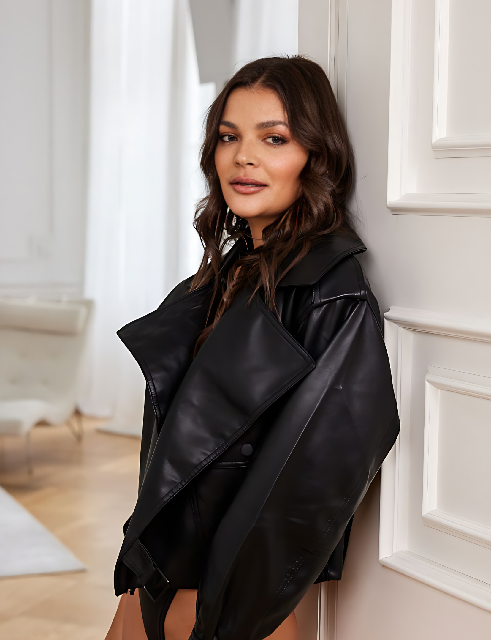 Nubyen The Minimalist Boxy Vegan Leather Jacket combines timeless design with sustainable fashion. Crafted from premium vegan leather, this chic boxy jacket features a relaxed fit, structured shoulders, and modern detailing. Perfect for layering, it pairs effortlessly with any outfit, offering a cruelty-free, eco-conscious alternative to traditional leather. Ideal for day-to-night style