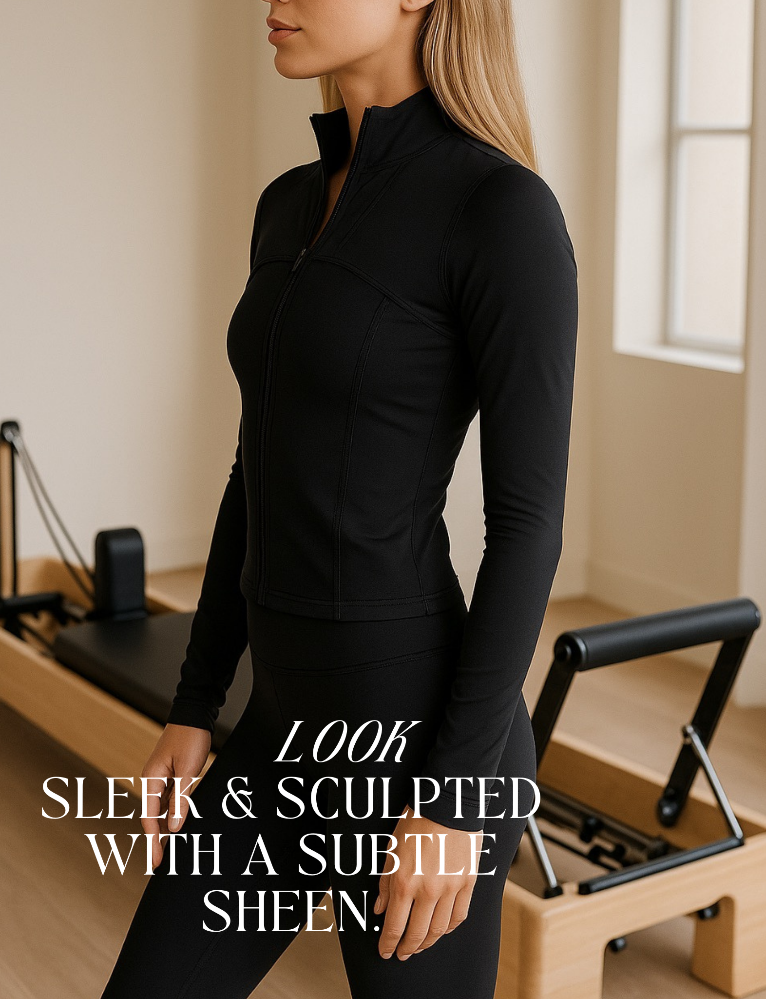 Nubyen Higher Dominion Capsule Sculpt Jacket  women’s sculpting activewear jacket with contour fit, waist-cinching design, and premium technical performance fabric.