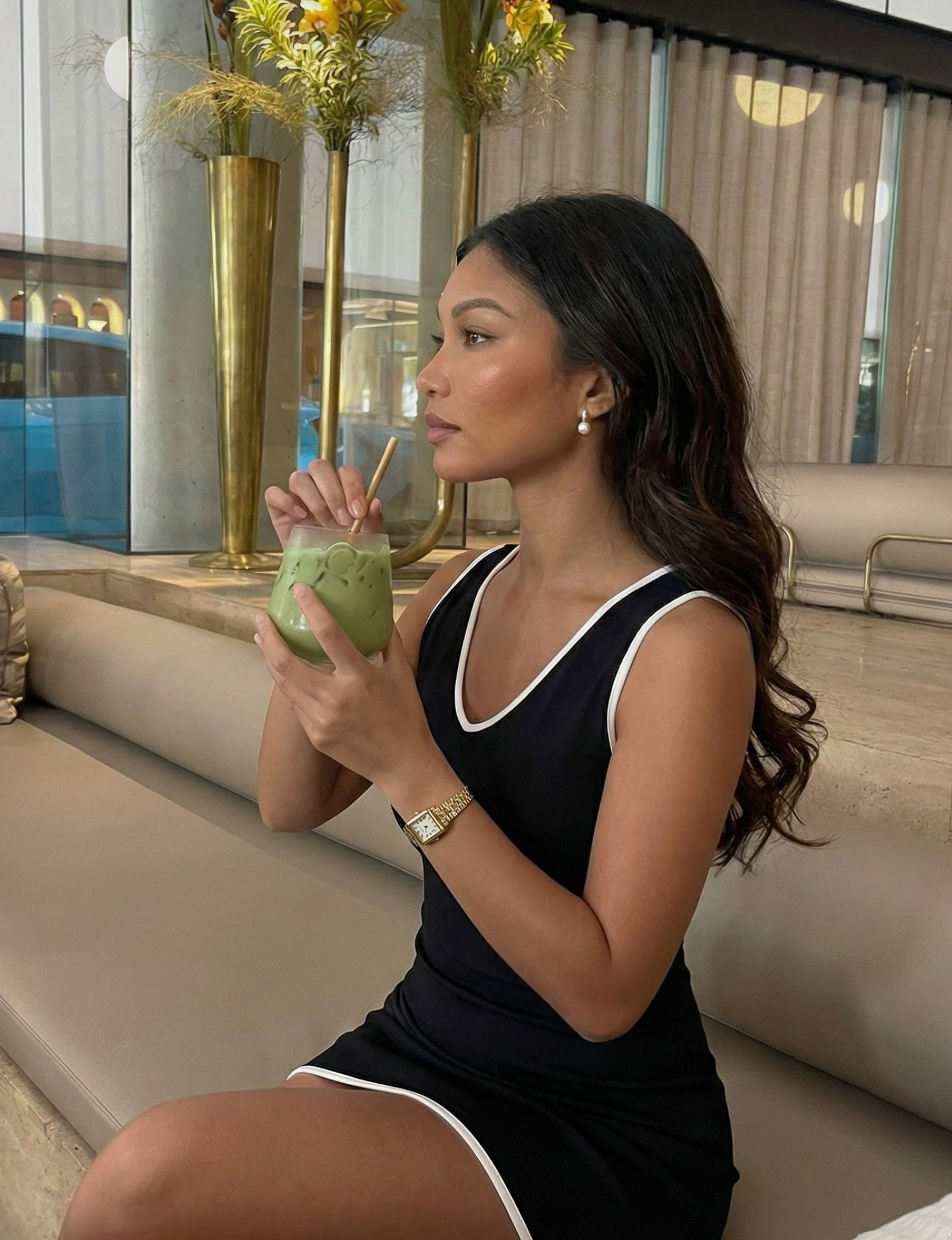 Marylebone Low Back Flare Dress featuring a stunning low-back design and a flattering flared silhouette. Crafted with high-quality, lightweight fabric, this dress combines sophistication and comfort, perfect for formal events or evening occasions. Its timeless design highlights effortless style and grace