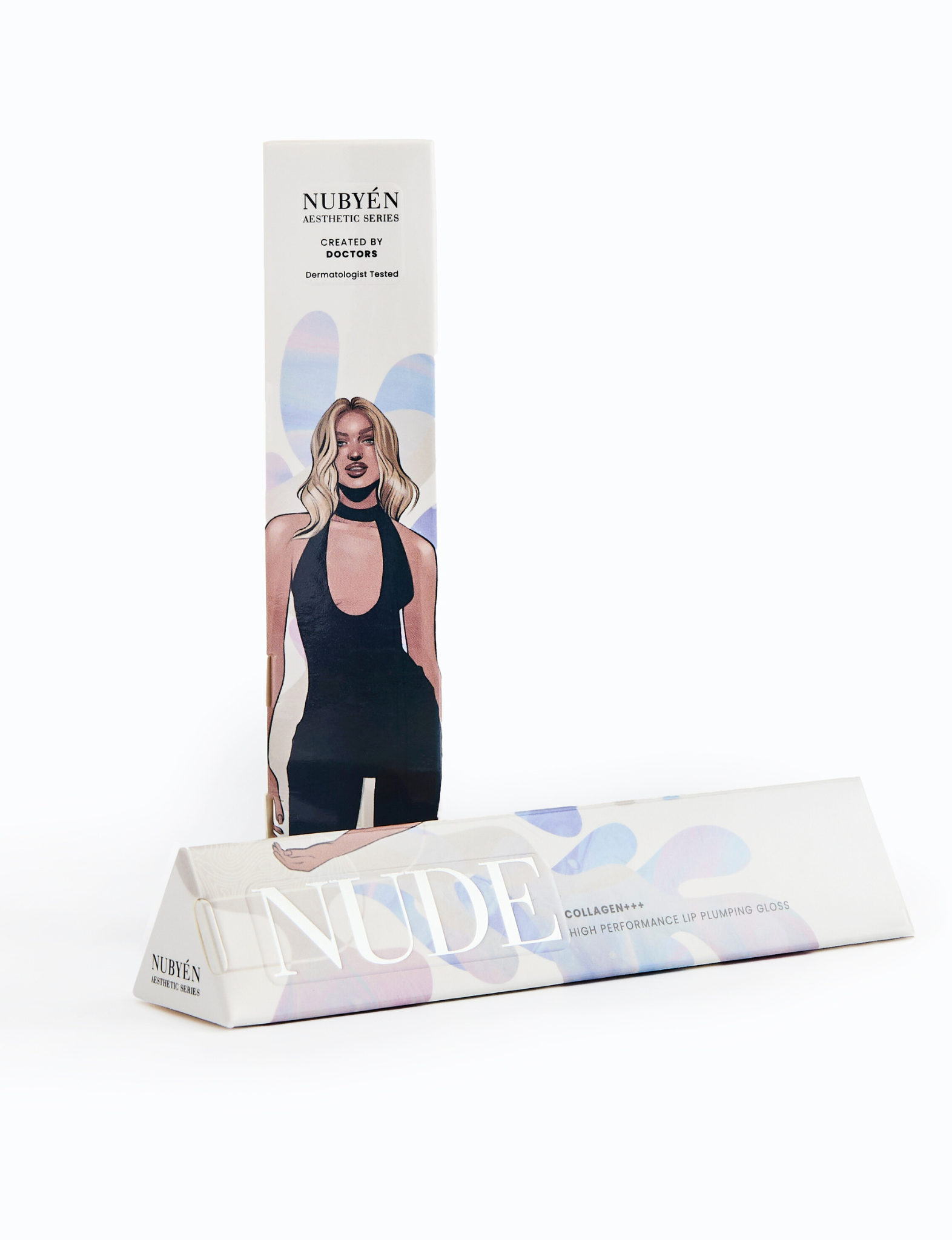 Nubyen Nude Lip Plumping Gloss, a hydrating and volumizing vegan cruelty free lip gloss that plumps lips instantly and acts as an alternative to lip fillers. 