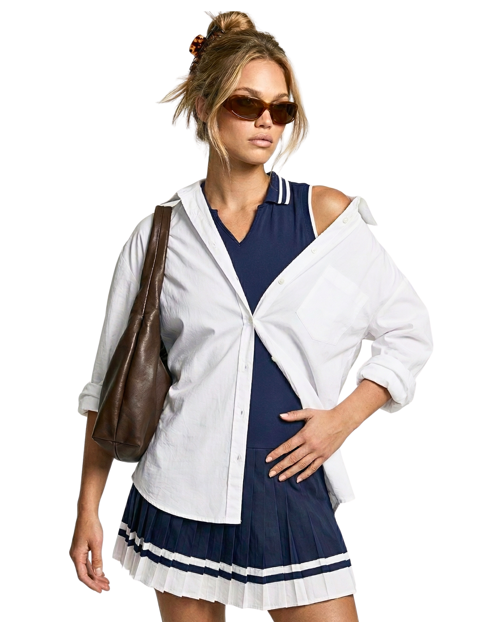 The Nubyen Prosperity Pleated Tennis Dress is a luxury women’s tennis dress designed with a sculpting silhouette, elegant pleated detailing, and elevated performance fabric for refined movement on and off the court. Inspired by contemporary racket sports fashion and minimalist athletic styling, this premium activewear piece blends modern femininity with functional comfort. The streamlined fit enhances confidence and flexibility, making it ideal for tennis, padel, wellness lifestyles, and luxury everyday spo
