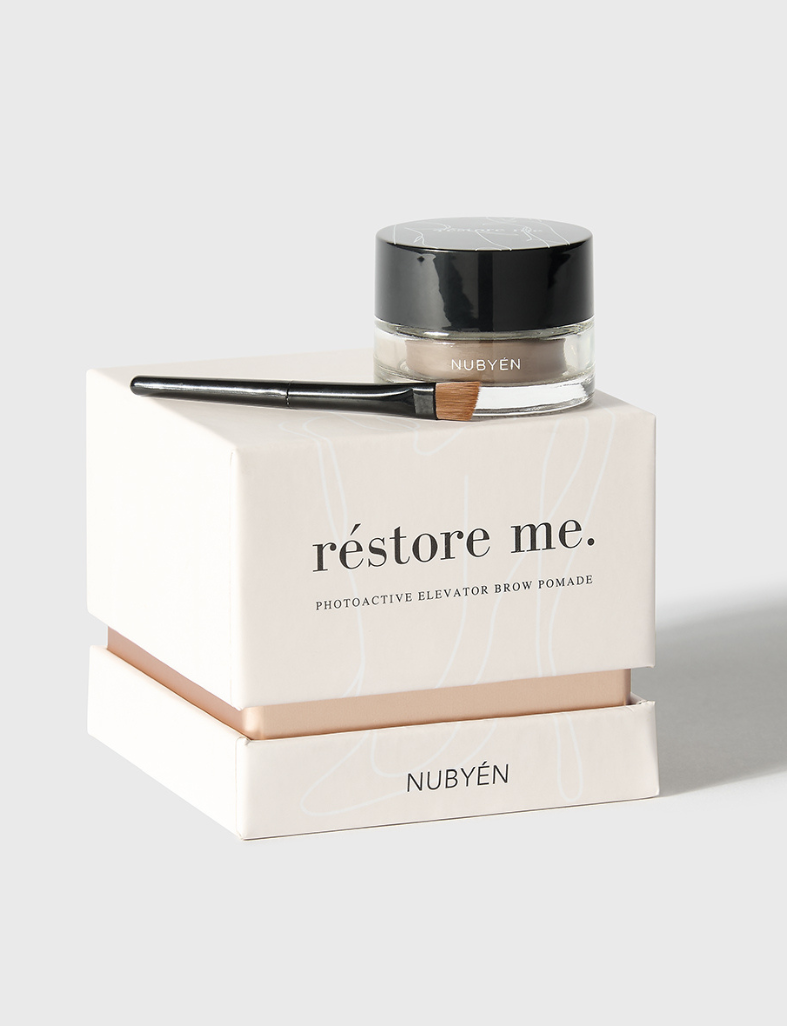 Nubyén Restore Me Photoactive Elevator Brow Pomade delivers perfectly sculpted, fuller-looking brows with a natural finish. Infused with photoactive technology, this lightweight, long-lasting pomade enhances brow shape and definition while nourishing with plant-based ingredients. Vegan, cruelty-free, and smudge-resistant for all-day wear. Achieve flawless brows effortlessly with this eco-friendly, skin-loving formula.