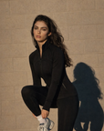 Nubyen Higher Dominion Capsule Sculpt Jacket  women’s sculpting activewear jacket with contour fit, waist-cinching design, and premium technical performance fabric.