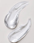 Two clear, glossy teardrop-shaped glass or acrylic swatches on a light gray background.