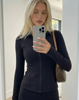 Nubyen Higher Dominion Capsule Sculpt Jacket  women’s sculpting activewear jacket with contour fit, waist-cinching design, and premium technical performance fabric.
