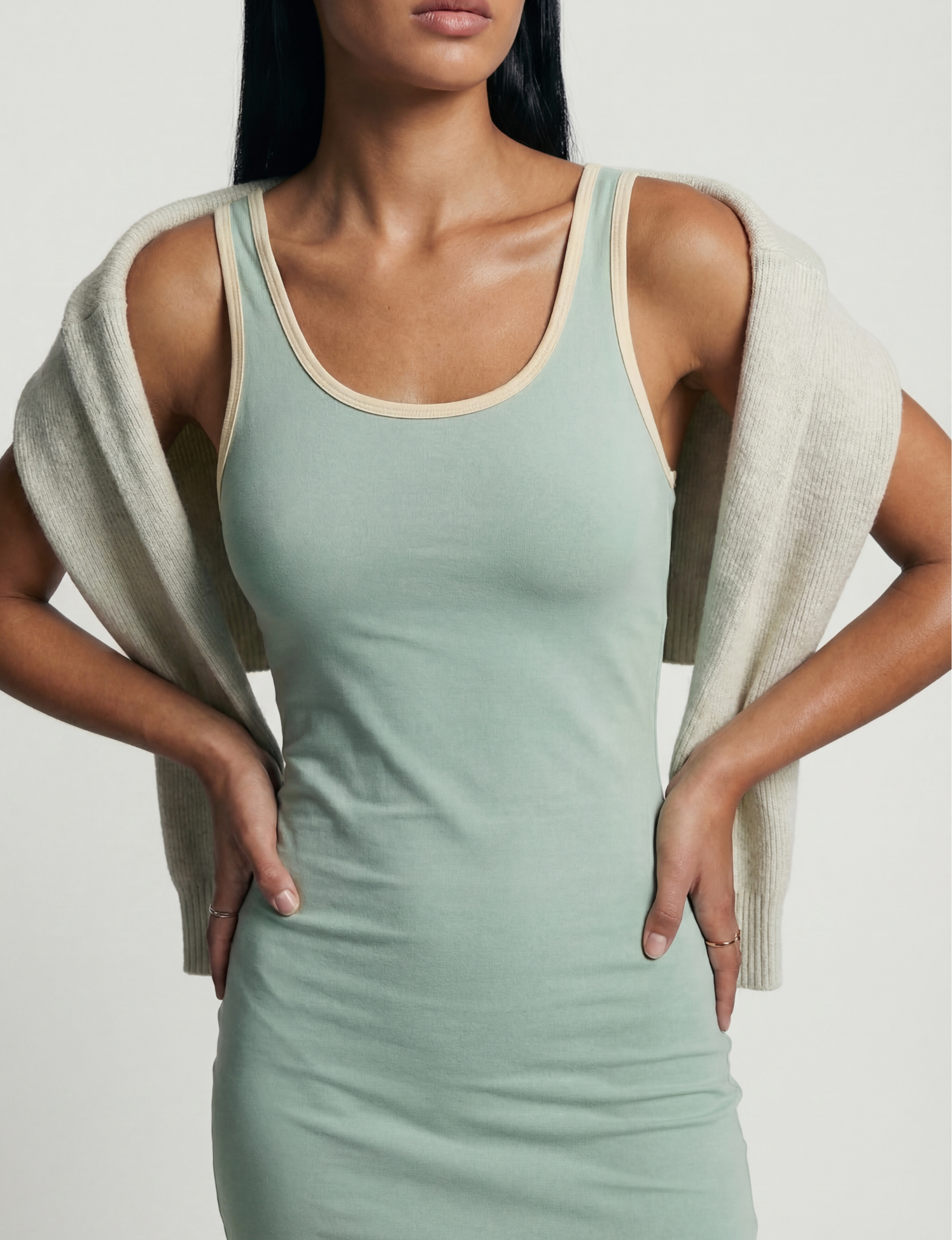 Nubyen Gratitude Scoop Neck Mini Dress