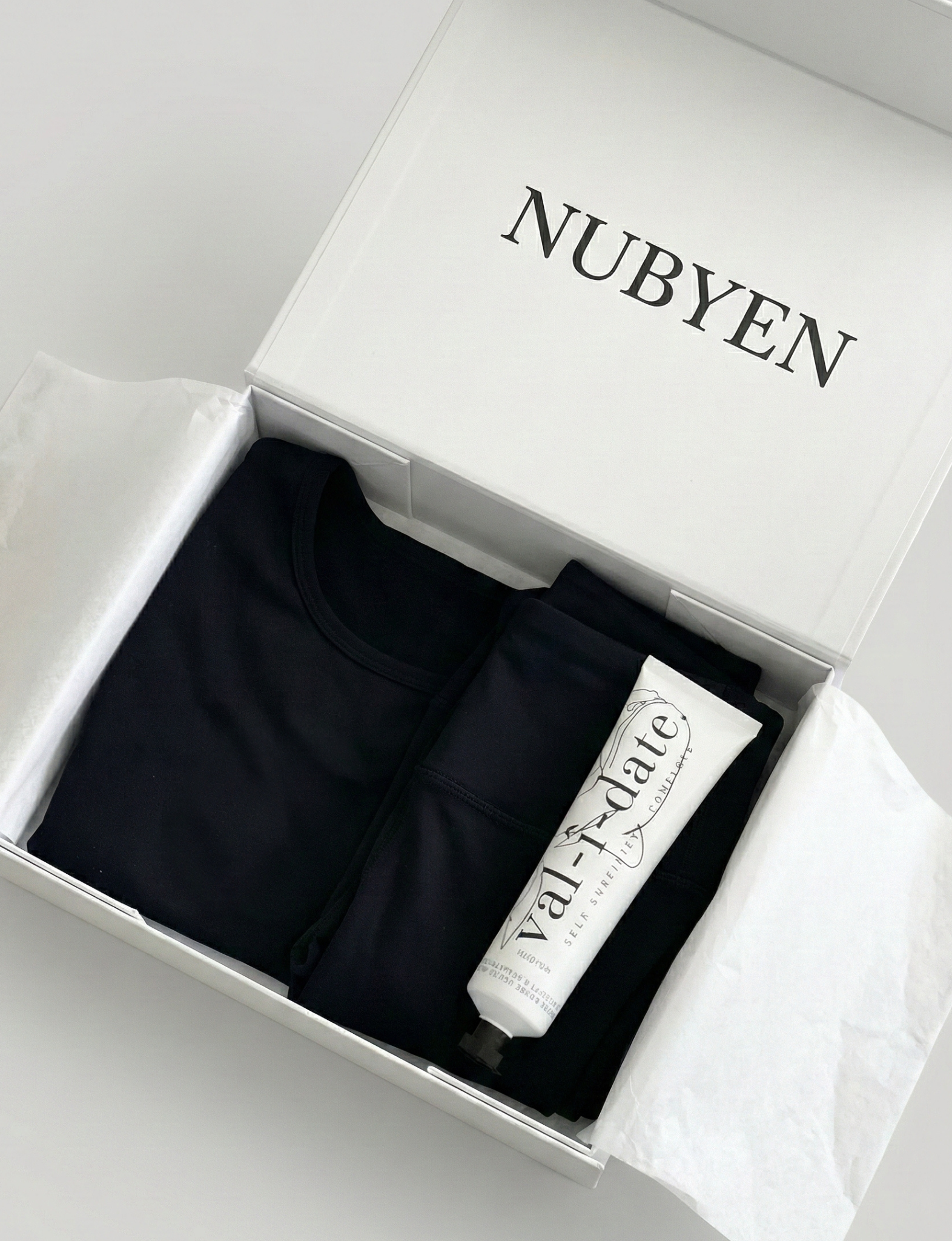 Mystery Gift Box by Nubyen – Exclusive self-care and wellness gift with premium beauty and apparel options. Perfect for pampering yourself or gifting to a friend. Choose from beauty, clothing, or mixed boxes, tailored to your size and preferences. Shop now for luxurious surprises!