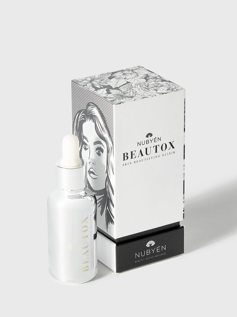Beautox natural alternative to Botox, vegan skin enhancement serum with Niacinamide, adaptogen amino complexes, and recyclable glass packaging, designed for glowing, lifted skin. Suitable for all skin types.