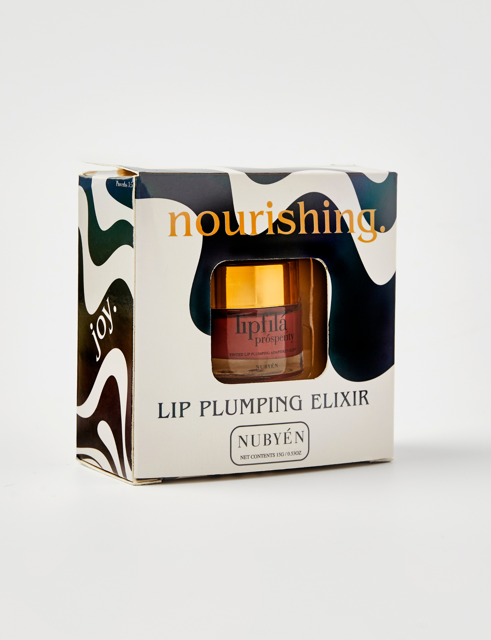 Vegan lip plumping balm by Nubyén for fuller, hydrated lips with plant-based lemongrass and AHAs. Clean, cruelty-free beauty in recyclable glass jars. Safe alternative to lip fillers with pigmented color.