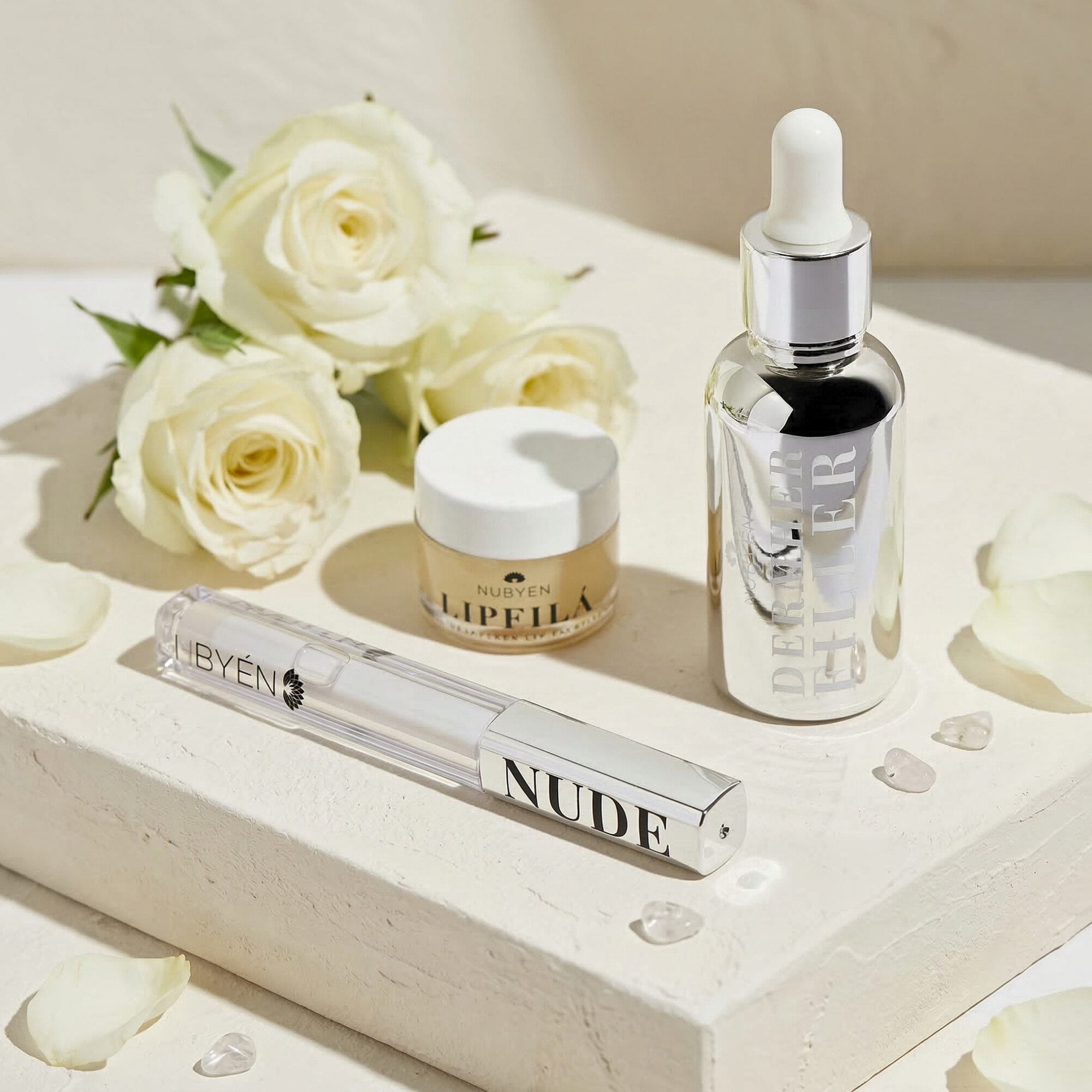 Nubyen lip plumper, best lip plumper, lip plumping gloss, nubyen lip plumping balm, lip plumping balm, This Lip plumping gloss Nubyen Nude, its our best selling vegan and cruelty free gloss for fuller lips instantly, has natural ingredients such as collagen & hyaluronic acid, best lip plumping lipgloss, best lip plumper, lip filler, full lips, lip injections, to faced lip injection, nubyen nude , nubyen lip fila, nubyen lip plumping balm , lip fila, tinted lip plumping elixir, nubyen nude , refy, sephora,