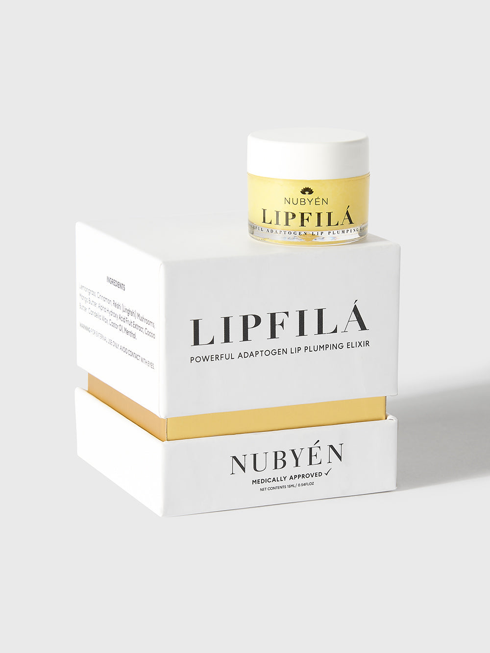 Nubyen Lip Filá Plumping Balm – natural, plant-based lip enhancer for fuller, hydrated lips with a supple, non-gloss finish 100% plant based ingredients