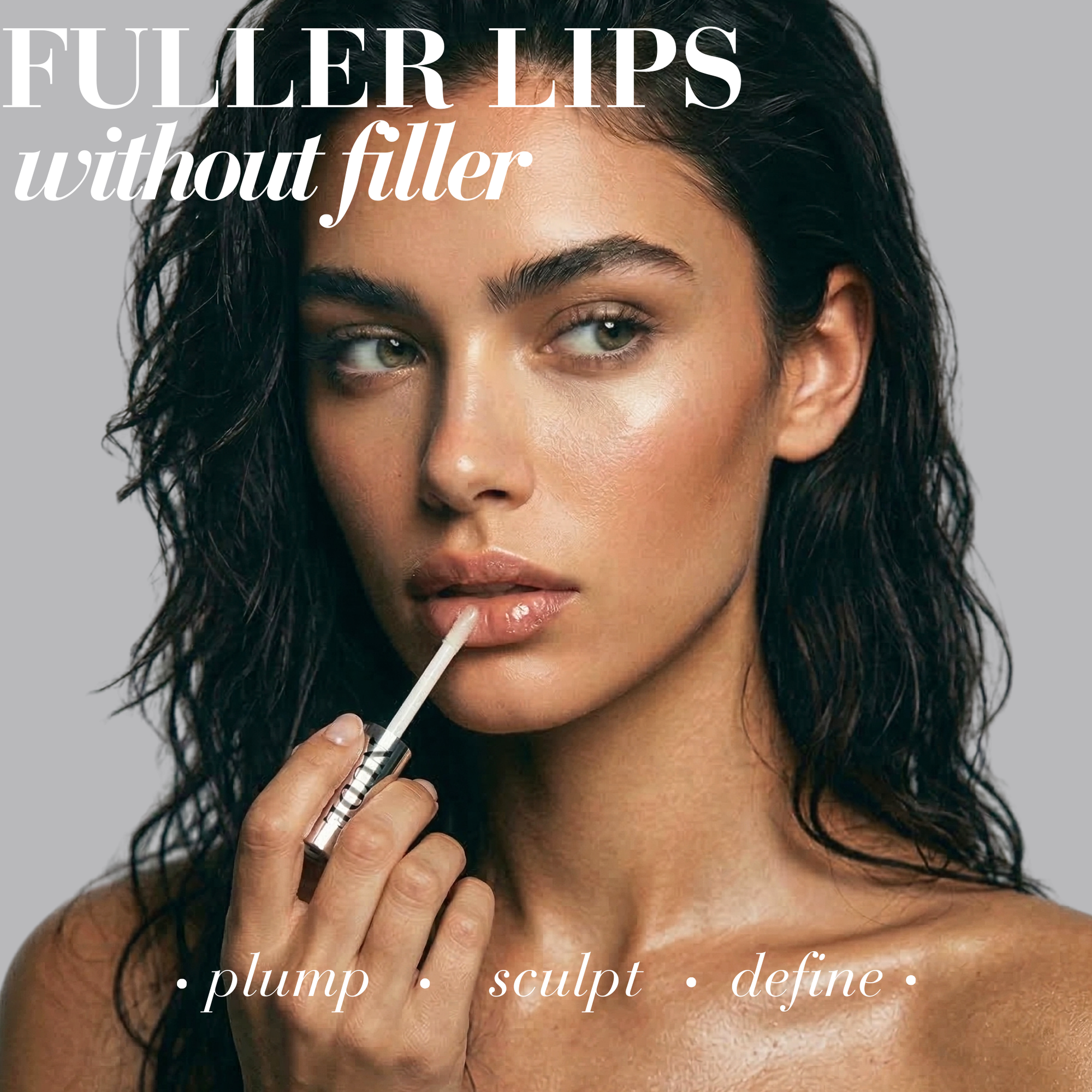Nubyén Nude Lip Plumping Augmentation Gloss -best safe, reversible lip plumper and a natural alternative to fillers for fuller lips.