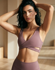 Nubyen I am prosperous  High-Rise V-Wrap Legging women’s sculpting high-waisted leggings with V-wrap waistband and contour performance fabric.
