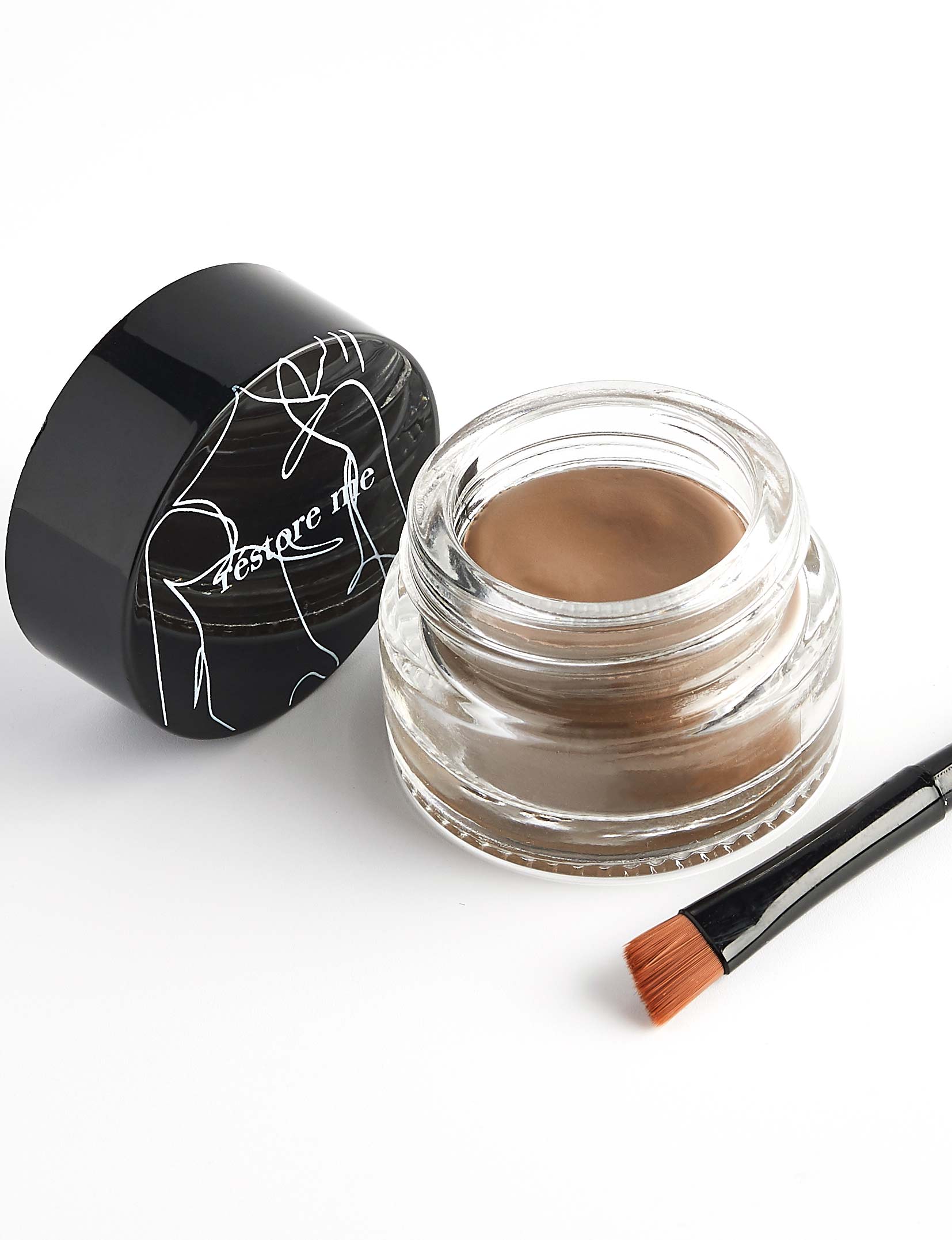 Restore Me Brow Pomade - Long-lasting waterproof eyebrow pomade for perfectly shaped, lifted brows. Vegan, cruelty-free, and transfer-resistant, this brow pomade offers a smooth application with a 24-hour hold. Ideal for creating natural or bold laminated brows with light-reflecting particles to enhance and frame your face. Achieve polished, confident brows effortlessly. Developed by medical experts for all-day wear.