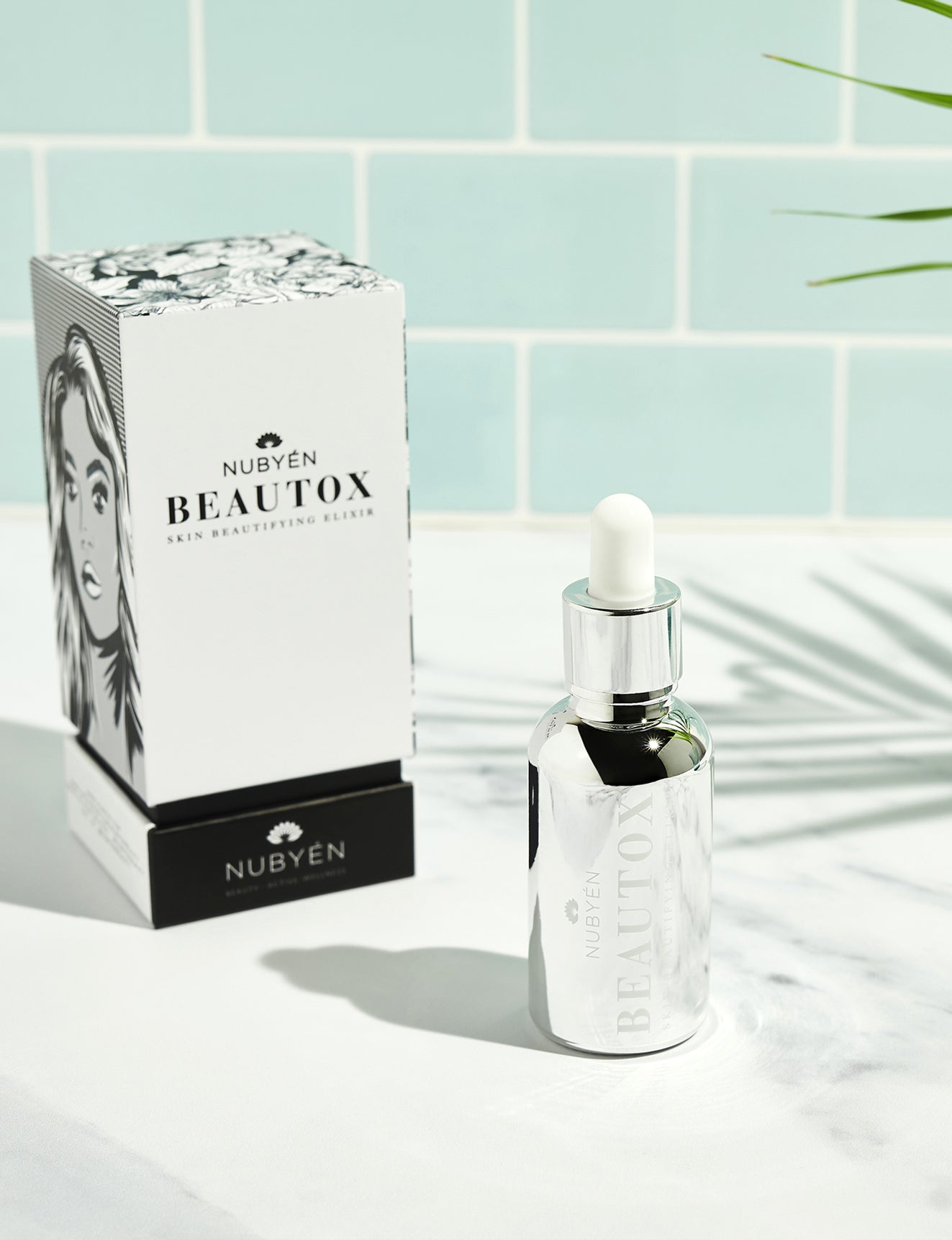 Beautox natural alternative to Botox, vegan skin enhancement serum with Niacinamide, adaptogen amino complexes, and recyclable glass packaging, designed for glowing, lifted skin. Suitable for all skin types.